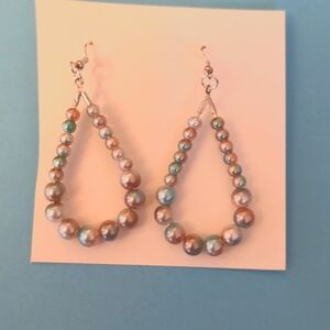 Multi Tone Dangling Earrings
